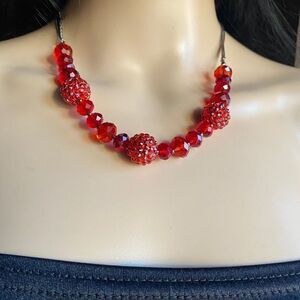 𝅺CHARTER Club red beaded necklace